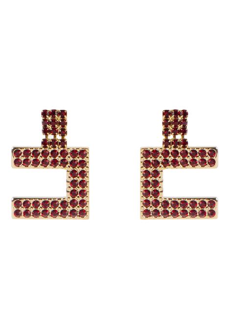 Rhinestone logo earrings ELISABETTA FRANCHI | jewelry | OR07B46E2GR3